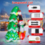 Arbre de Noël Gonflable 7FT avec LED Intégrée - Sapin Coloré pour Intérieur et Extérieur - Décoration Noël Blow Up Yard
