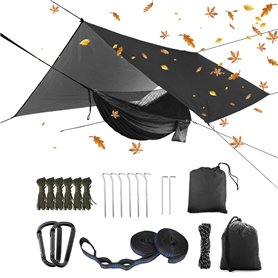 Bâche de pluie surdimensionnée et hamac de camping avec moustiquaire