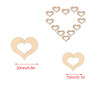 YZSZ 400 Pièces Bois de Coeur Tranches Disques en Creux Embellissement Lisse pour L'artisanat Décoration Mariage Bricolage Embel