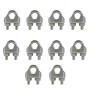 10PCS M8 Wire Rope Clamp 304 Acier Inoxydable Selle de Pince de Câble U Boulon Clip Serrage de Câble Serre Cable Inox Clip de Câ
