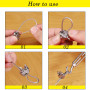 10PCS M8 Wire Rope Clamp 304 Acier Inoxydable Selle de Pince de Câble U Boulon Clip Serrage de Câble Serre Cable Inox Clip de Câ
