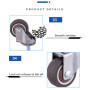 Roulette Pivotante Robuste en Caoutchouc à Tige Filetée Roulettes Chaise Replacement Roulette Mini Roulettes pour Meubles Roulet