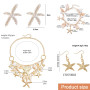 XFSRG Accessoire Costume de Sirène pour Femmes avec Collier Coquillage Étoile de Mer Bracelet et Boucles dOreilles comme Bijoux 