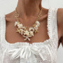 XFSRG Accessoire Costume de Sirène pour Femmes avec Collier Coquillage Étoile de Mer Bracelet et Boucles dOreilles comme Bijoux 