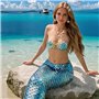 XFSRG Accessoire Costume de Sirène pour Femmes avec Collier Coquillage Étoile de Mer Bracelet et Boucles dOreilles comme Bijoux 