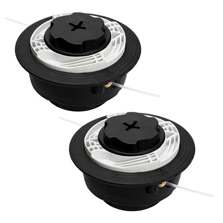LUMOOM Lot de 2 têtes de tondeuse C6-2 pour Stihl FS38 FS40 FS45 FS50 FSA60R FSA86R FSE60