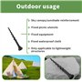 LUMOOM Lot de 10 piquets en plastique de 14 cm de long pour tondeuse à gazon, station de charge à fixer sur le sol de la pelouse