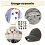LUMOOM Lot de 16 écussons thermocollants pour enfants, jeux vidéo, écussons thermocollants brodés pour vêtements, vêtements, jea
