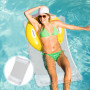 LUMOOM Matelas gonflable de piscine avec filet et paillettes - Hamac flottant - Jouet d'eau pour adultes et enfants