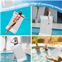 LUMOOM Matelas gonflable de piscine avec filet et paillettes - Hamac flottant - Jouet d'eau pour adultes et enfants
