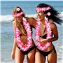 LUMOOM Lot de 5 chaînes de fleurs hawaïennes - Accessoires de cheveux - Chaîne hawaïenne - Avec bandeau - Bracelets à cheveux - 