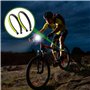 LUMOOM Lot de 2 pinces à pantalon réfléchissantes pour vélo, pantalon de vélo, protection élastique en PVC, pour homme et femme,