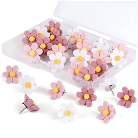 LUMOOM Lot de 30 punaises en forme de fleurs pour tableau d'affichage