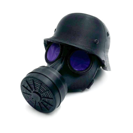 KLINNA Couvercle d'attelage de remorque amusant en forme de masque à gaz - Capuchon de protection pour tête sphérique de 50 mm -