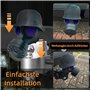 KLINNA Couvercle d'attelage de remorque amusant en forme de masque à gaz - Capuchon de protection pour tête sphérique de 50 mm -