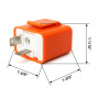 QWORK Universel 12V 2 Broches Relais de Clignotant, LED Flasheur Indicateur Réglable en Vitesse, 2 Pièces