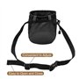 FUZVOL Sac de magnésium noir pour escalade avec ceinture réglable et cordon de serrage. Peut être suspendu à la taille pour l'es