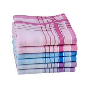 Lot de 6 mouchoirs en coton peigné
