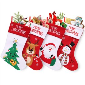 SHAVINGFUN Lot de 4 Chaussettes de Noël