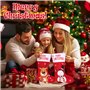 SHAVINGFUN Lot de 4 Chaussettes de Noël,Chaussettes de Noël Personnalisées à Suspendre Pour Sapin de Noël, Décorations Familiale
