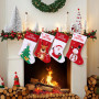 SHAVINGFUN Lot de 4 Chaussettes de Noël,Chaussettes de Noël Personnalisées à Suspendre Pour Sapin de Noël, Décorations Familiale