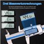 jauges en acier inoxydable 150 mm avec grand écran LCD micromètre numérique professionnel pour mesure extérie