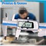 Calibre numérique, jauges en acier inoxydable 150 mm avec grand écran LCD micromètre numérique professionnel pour mesure extérie