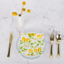 CEILIWEN Lot de 120 serviettes en papier jetables à thème tropical, serviettes de fête au citron, agrumes jaunes, serviettes col