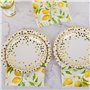 CEILIWEN Lot de 120 serviettes en papier jetables à thème tropical, serviettes de fête au citron, agrumes jaunes, serviettes col