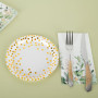 Lot de 100 serviettes jetables en papier eucalyptus avec imprimé verdure - Extra larges - 40 x 33 cm - Pour décoration de fête