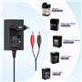 NASTIMA Chargeur au plomb scellé 6 V 0,5 A pour batterie Moultrie avec clip rouge et noir et voyant LED