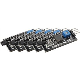 HALJIA 5 pcs LCD 1602 Adaptateur de Carte Module IIC I2 C TWI SPI Interface Série DC 5 V Compatible avec Arduino 1602 écran LCD