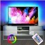 Lumière de bande de LED USB RGB,5M 30leds/m noir 5V 5050 RGB Couleur LED Light avec télécommande 24Key pour l'éclairage de fond 