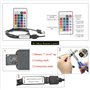 Lumière de bande de LED USB RGB,5M 30leds/m noir 5V 5050 RGB Couleur LED Light avec télécommande 24Key pour l'éclairage de fond 
