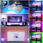 Lumière de bande de LED USB RGB,5M 30leds/m noir 5V 5050 RGB Couleur LED Light avec télécommande 24Key pour l'éclairage de fond 