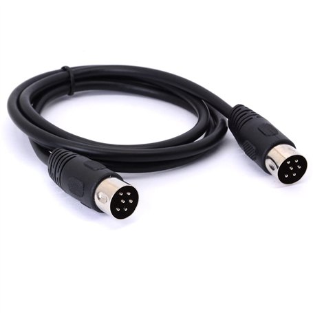 Câble adaptateur DIN 6 broches mâle vers mâle 6 broches MIDI pour synthétiseur
