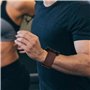 AHayo Bracelet de montre en cuir pour Fenix 7/Fenix 6/ EPIX 2, QuickFit 2 mm en cuir véritable avec silicone ondulé résistant à 