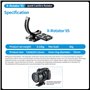 Fotopro Support Vertical pour Appareil Photo, Collier d'objectif Rotatif pour trépied, Plaque de Montage rotative 1/4 pour DSLR 