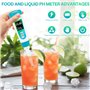 pH Mètre Alimentaire, Testeur de pH pour Substances semi-solides & liquides, avec affichage LCD °C/°F, pH Mètre Alimentaire Test