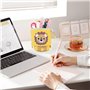 Damaiyyy Trousse à Crayon Lion Toile Zipper Crayon Stylo Cas Porte-Stylo Cosmétique Maquillage Sac Ensemble pour papeteriedes Co