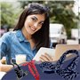 TRKETK 6 Pièces Bandeaux Bandana pour Femmes et Filles, Accessoires de Cheveux Extensibles Bandeaux à Imprimé Rétro Boho Bow Ban