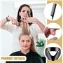 TRKETK 16 Pièces Outil de Séparation des Doigts de Cheveux Distributeur d'Aides au Tricotage en Anneaux de Tressage en Métal pou