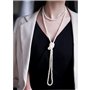 Kawailay Fashion Long collier de perles artificielles 1920s Gatsby Pearl Collier de perles multi-couches pour femmes et filles 1
