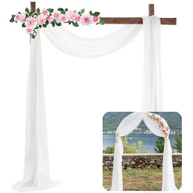 JIUERYY 1.35Mx10M organza pour décoration de mariage