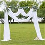 JIUERYY 1.35Mx10M organza pour décoration de mariage, décoration d'arc, jupe de table, arc de voiture, décoration d'escalier, ba