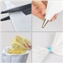 BEEK 0ZFL Lot de 6 douilles à douille, 5 grandes douilles et poche à douille en silicone de 40 cm, poche à douille réutilisable,