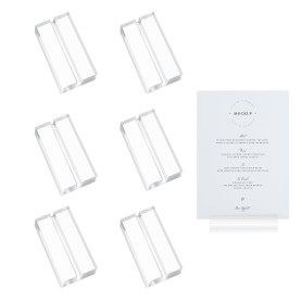 Porte Photo Support Carte de Visite Présentoir Carte Postale Idéal pour Mariages Bureaux et Fêtes Dimensions 10x3x1 2cm/3.9x1.18