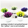 Fycooler Plantes Artificielles en Pot, Plantes Topiaires Artificielles de Cactus, Plantes Succulentes Décoratives Faux Cactus en