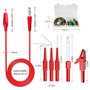 Cleqee Lot de 30 sondes arrière,Fiche banane vers pince crocodile en cuivre,Câbles d'essai automobiles avec pinces crocodiles,So
