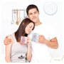 Greneric Mr and Mrs mugs tasses à café en céramique marbrées à motifs dorés, parfaites pour le thé et l'eau, 400 ml, 2 pièces, c